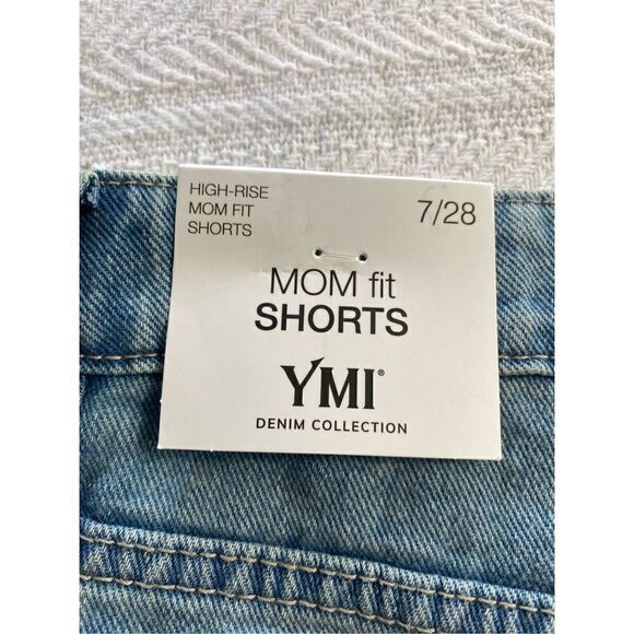 YMI Juniors  SIZE 7/28 Distressed High Waisted Mom Shorts - Picture 7 of 11